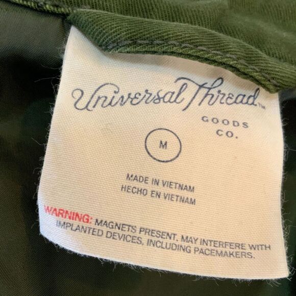 Universal Thread Green Utility Adjustable Collar Button-Up Jacket Size Medium - Picture 14 of 15